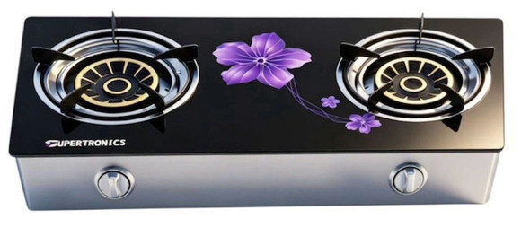STOVE 2 BURNER SUPERTRONICS 520P-1 GLASS TOP TABLE MODEL