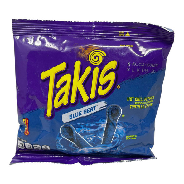 TAKIS BLUE HEAT HOT CHILI PEPPER TORTILLA CHIPS 28.4G
