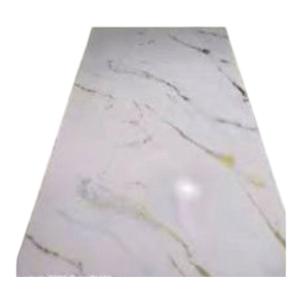DECORATIVE UV WALL PANEL 110" X 48" MT9026 WHITE WITH GOLD SPLASH
