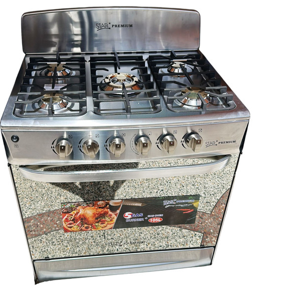 STOVE 5 BURNER STAR 30" SKB30-5SS STAINLESS STEEL