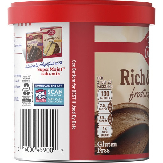 BETTY CROCKER RICH AND CREAMY MILK CHOCOLATE FROSTING 16oz