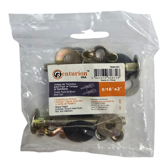 TOILET TANK TO BOWL BOLT SET CENTURION TBS5163