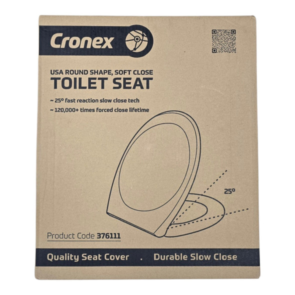 TOILET SEAT CRONEX 376111 ROUND SOFT CLOSE