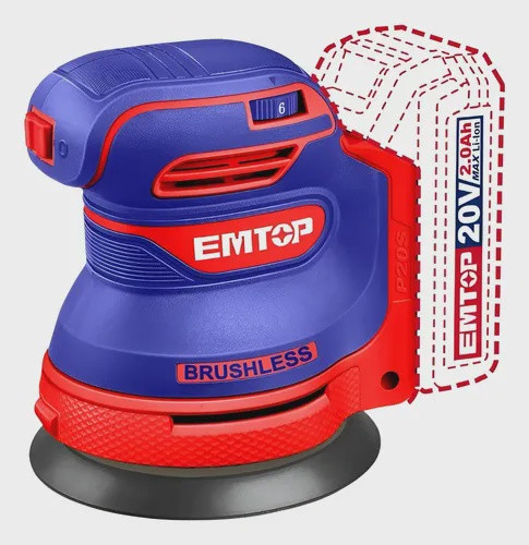 SANDER EMTOP ELROS2002 RANDOM ORBIT 20V LITHIUM-ION