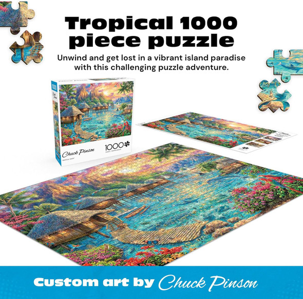 Puzzle Jigsaw Buffalo Games Tropical Oasis 1000pc