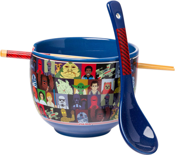 Ramen Bowl Silver Buffalo Star Wars Characters Ceramic