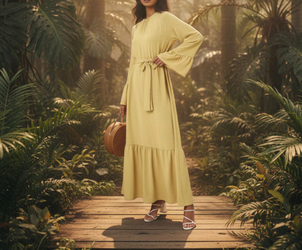 Dress Casual w/Belt Rose / Lemon