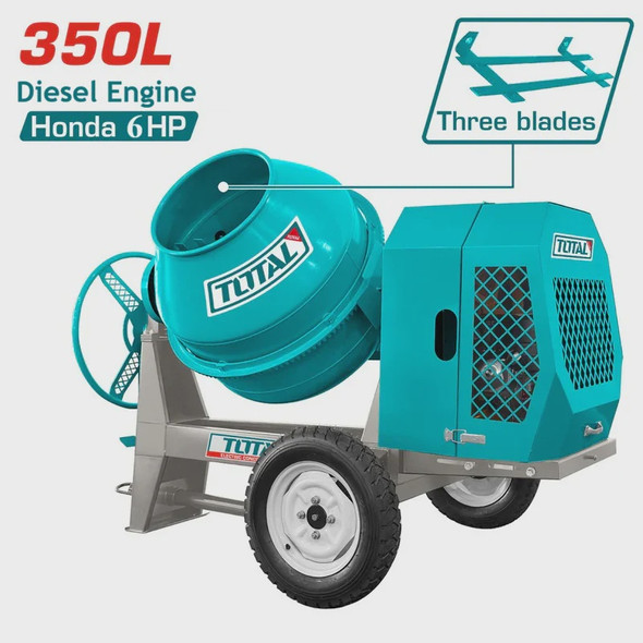 CONCRETE MIXER 350L TOTAL TCM3506-3 DIESEL RANSOM