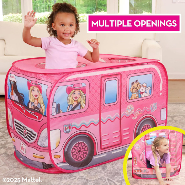 Toy Barbie Coastal Cowgirl Camper Pop-Up Play Tent