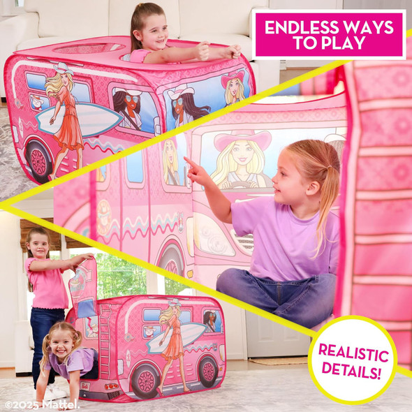 Toy Barbie Coastal Cowgirl Camper Pop-Up Play Tent