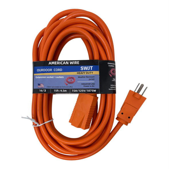 EXTENSION CORD OUTDOOR ORANGE LM-US-E06-15FT