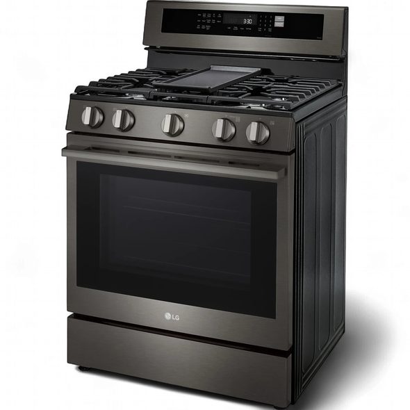 STOVE 5 BURNER LG 30" LRGN6325Z WITH AIR FRYER SMART WIFI TRUE CONVECTION EASY CLEAN WITH PLATE-GRIDDLE