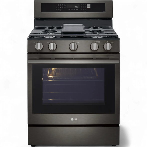 STOVE 5 BURNER LG 30" LRGN6325Z WITH AIR FRYER SMART WIFI TRUE CONVECTION EASY CLEAN WITH PLATE-GRIDDLE