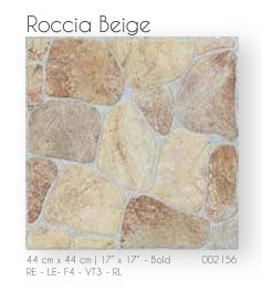 TILE CERAMIC 17X17 ROCCIA BEIGE 44X44