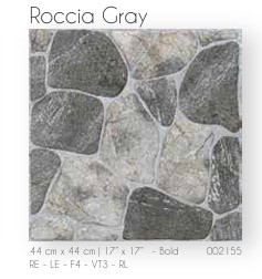 TILE CERAMIC 17X17 ROCCIA GRAY 44X44