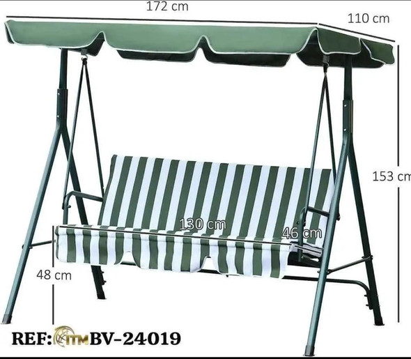 SWING GREEN 3-SEATER BV-24019