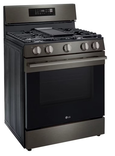 STOVE 5 BURNER LG 30" LRGN6323Z WITH AIR FRYER SMART WIFI TRUE CONVECTION EASY CLEAN WITH PLATE-GRIDDLE