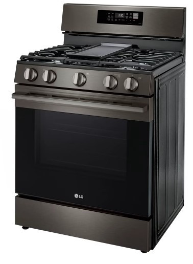 STOVE 5 BURNER LG 30" LRGN6323Z WITH AIR FRYER SMART WIFI TRUE CONVECTION EASY CLEAN WITH PLATE-GRIDDLE