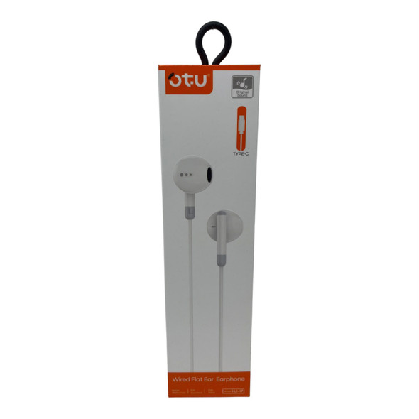 HEADPHONES WIRED FLAT EAR EARPHONE OTU HJ-17 TYPE -C