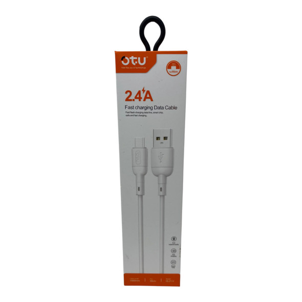 CHARGER CABLE OTU DL21-V 1000MM USB TO MICRO 2.4A FAST CHARGING DATA CABLE