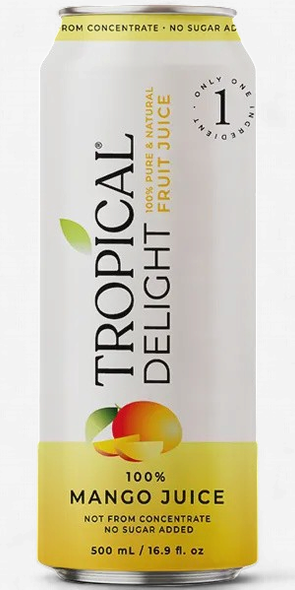 TROPICAL DELIGHT MANGO FRUIT JUICE 500ML 16.9FL OZ