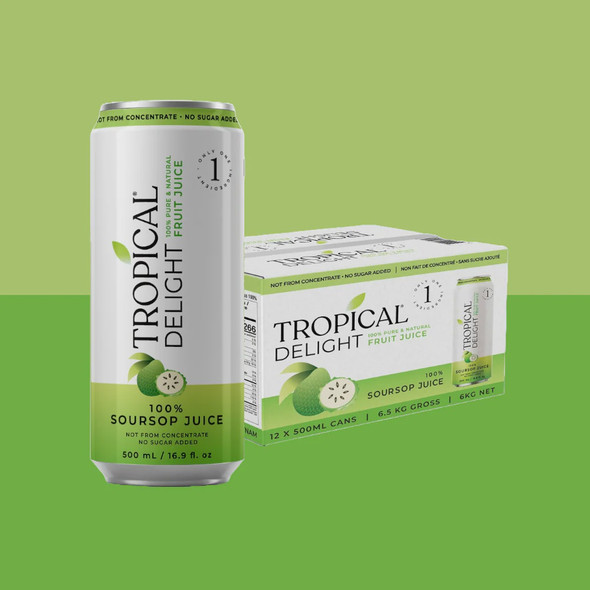 TROPICAL DELIGHT SOURSOP FRUIT JUICE 500ML 16.9FL OZ