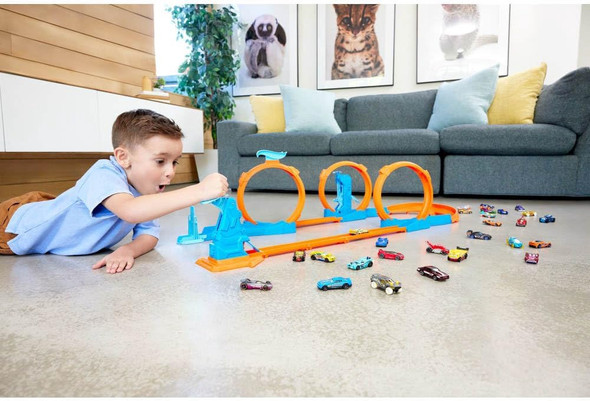 Toy Hot Wheels Track Creator Triple Loop
