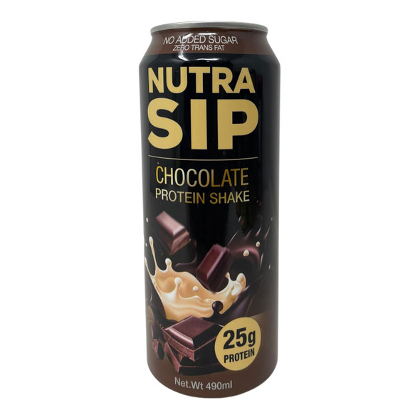 NUTRA SIP CHOCOLATE PROTEIN SHAKE 490ML 25G