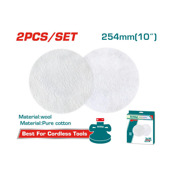 POLISHING PAD TOTAL 2PCS SET 254MM 10" TAC25402