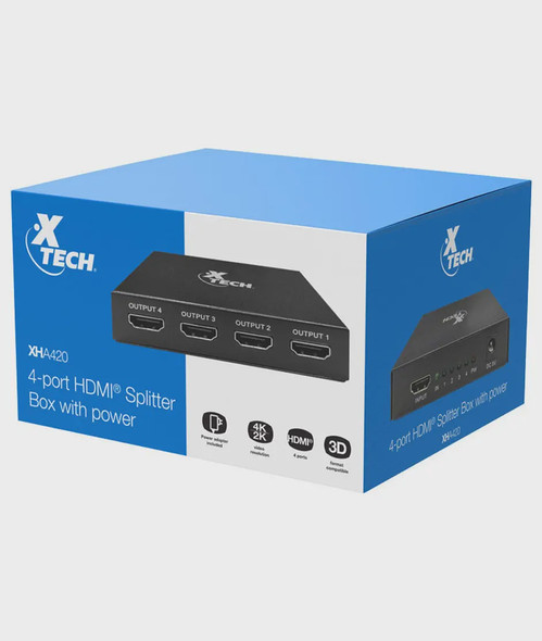 HDMI VIDEO SPLITTER 4 PORT XHA-420 XTECH