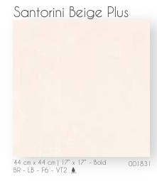 TILE CERAMIC 17X17 SANTORINI BEIGE PLUS 43X43