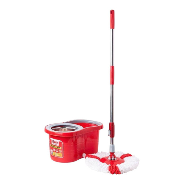 MOP BUCKET SET WITH 2 REFILLS SPIN TORNADO MOP LIAO T130034