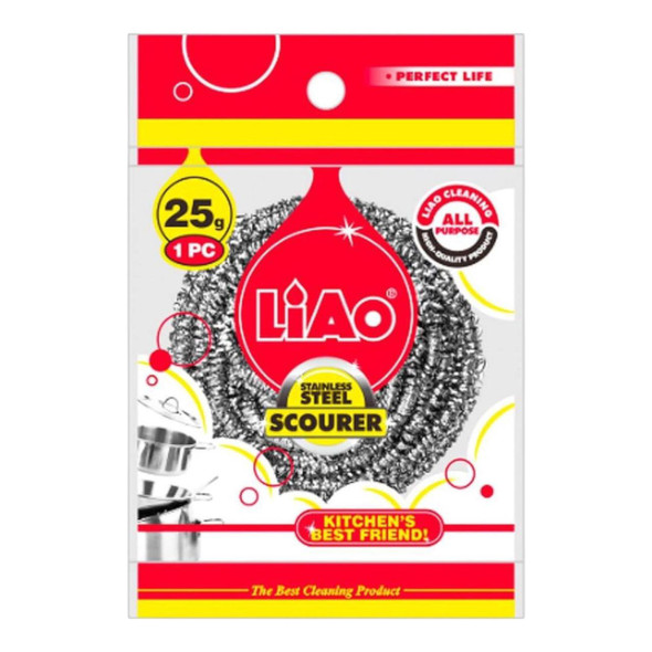 SCOURER PAD STAINLESS STEEL 1PC LIAO H130041