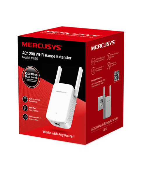 COMPUTER WIFI RANGE EXTENDER MERCUSYS ME30 AC1200