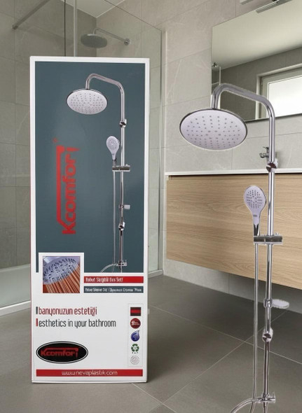 SHOWER SYSTEM WALL MOUNTED SILVER KCOMFORT HS-5340-Y52