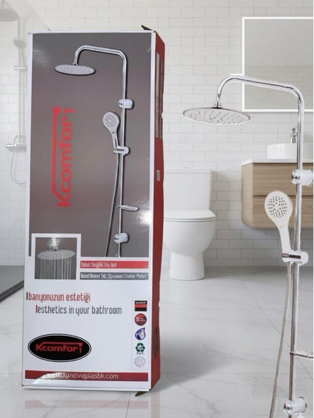 SHOWER SYSTEM WALL MOUNTED SILVER NOVA HS-5342-Y52