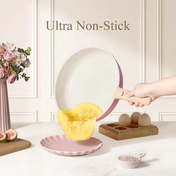 Pot Set Carote Non Stick 19pcs Pink