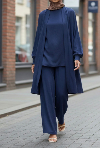 Pants Suit 3pc Set Blue
