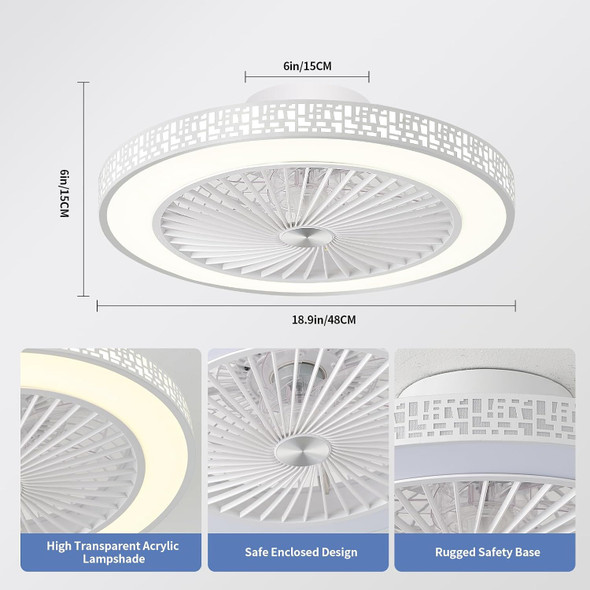 FAN 19" CEILING 22423 MODERN WITH LED LIGHT