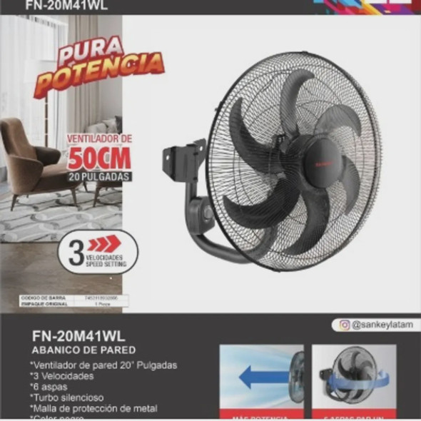 FAN 20" WALL SANKEY FN-20M41WL 110V