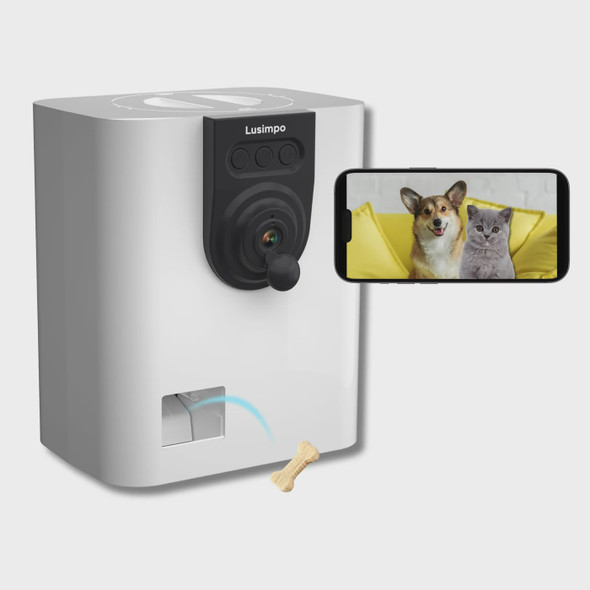 DOG PET SMART FEEDER LUSIMPO SMART PET CAMERA WITH TREAT DISPENSER