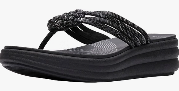 Footwear Clarks Drift Gem Sandal Black