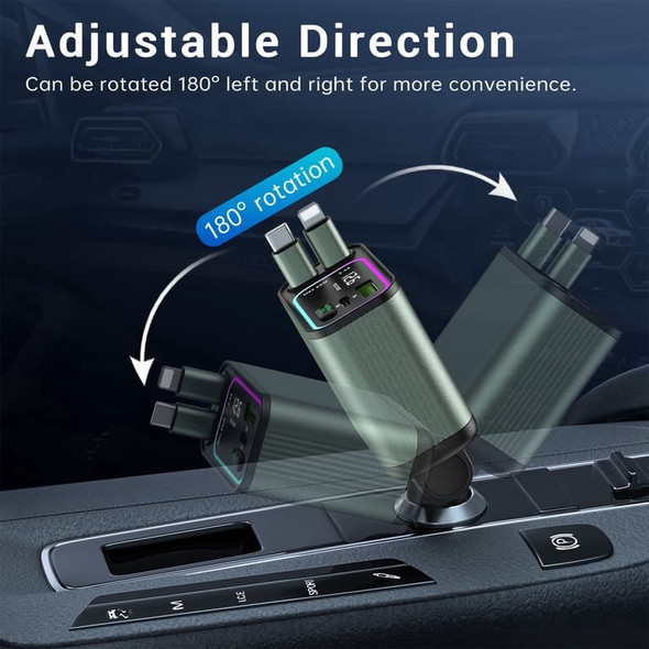 CHARGER CAR WOLUL AS-50909 B1 66W 4IN1 TYPE-C LIGHTING SUPER FAST CHARGE