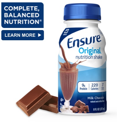 ABBOTT ENSURE ORIGINAL MILK CHOCOLATE NUTRITION SHAKE 8fl 237ml
