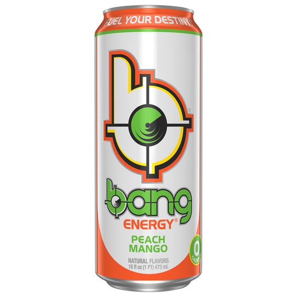 BANG ENERGY DRINK SUPER CREATINE PEACH MANGO  16fl oz 473ml