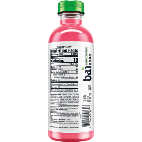 BAI IT'S WONDER WATER KULA WATERMELON 18oz 530ml