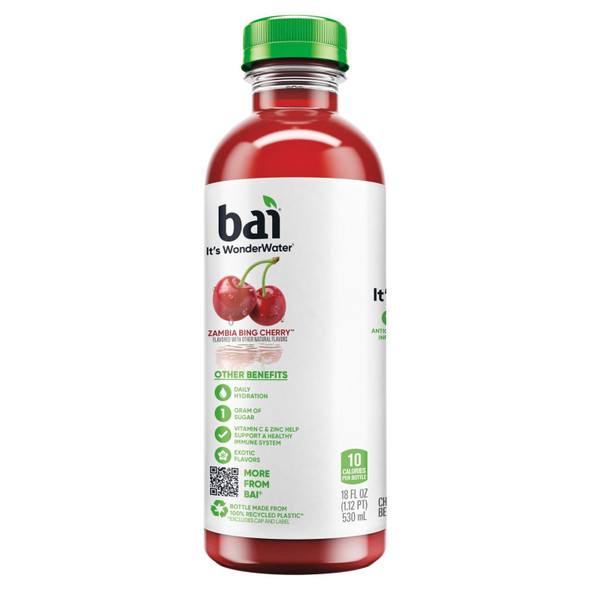 BAI IT'S WONDER WATER ZAMBIA BING CHERRY 18oz 530ml