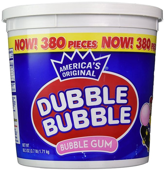 DUBBLE BUBBLE TUB ORIGINAL FLAVOR 380 COUNT 3.7 lb