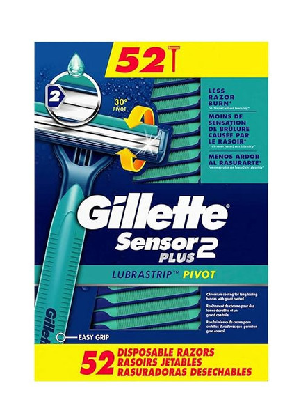 GILLETTE SENSON2 PLUS DISPOSABLE RAZOR 52PK