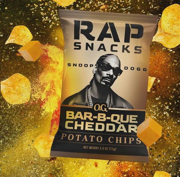 RAP SNACKS O.G BAR-B-QUE CHEDDAR POTATO CHIPS SNOOP DOGG 1oz 28g